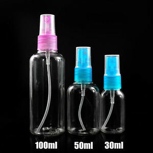 Bouteille en plastique transparente multi de pompe de jet de l'utilisation 100ml pour le maquillage