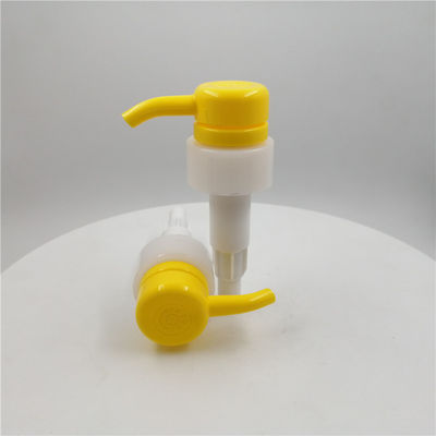 Biens résistants 33mm de pompe de lotion d'enfant à nervures jaune de la fermeture 4cc/T