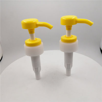 Biens résistants 33mm de pompe de lotion d'enfant à nervures jaune de la fermeture 4cc/T