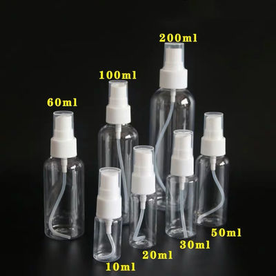 Bouteille en plastique claire rechargeable de pompe de jet, bouteille de jet de la pompe 50ml pour l'eau de soins de la peau