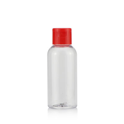 Chapeaux à pression transparents de noir de 100ml Flip Top Plastic Bottles With