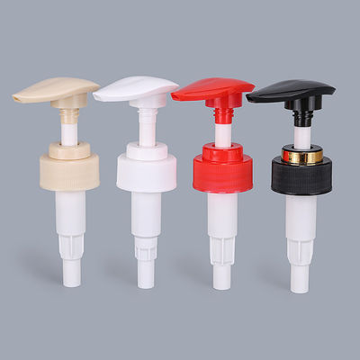 Pompe en plastique de bouteille de serrure colorée de la vis 3.5cc avec la fermeture à nervures