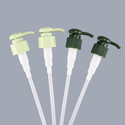 Pompe en plastique adaptée aux besoins du client de bouteille de savon de salle de bains de couleur pour le liquide de grande viscosité