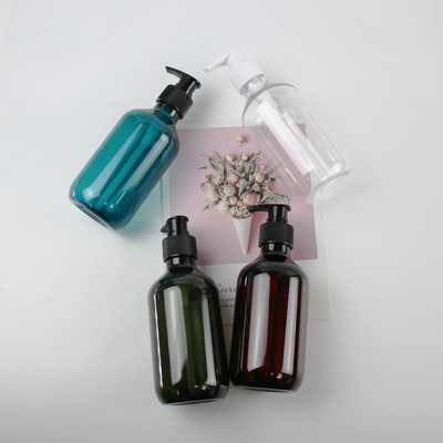 Bouteille en plastique de shampooing d'ANIMAL FAMILIER vide transparent de Wholesale Brown Gray 300ml de fabricant avec le chapeau de pompe